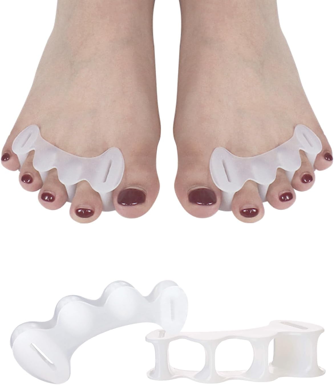 2Pcs Toe Spacers for Feet Women Men Bunion Corrector Toe Separators to