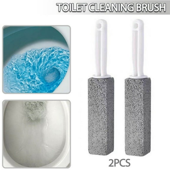 2Pcs Toilet Bathroom Brush Pumice Stone Convenient Dead Corner Crevice Cleaner