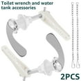 thumbnail interactive-video image 1 of Uxcell Toilet Handle Replacement Kit With Flapper | Front Mount Flush Lever & 2 Inch Flapper | Universal Toilet Repair Parts 1 of 13