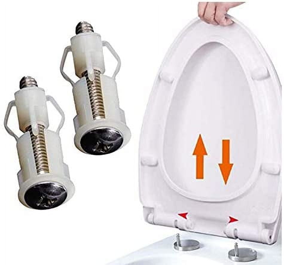 2Pcs Toilet Lid Expansion Screws Toilet Lid Fastener Toilet Seat Screws