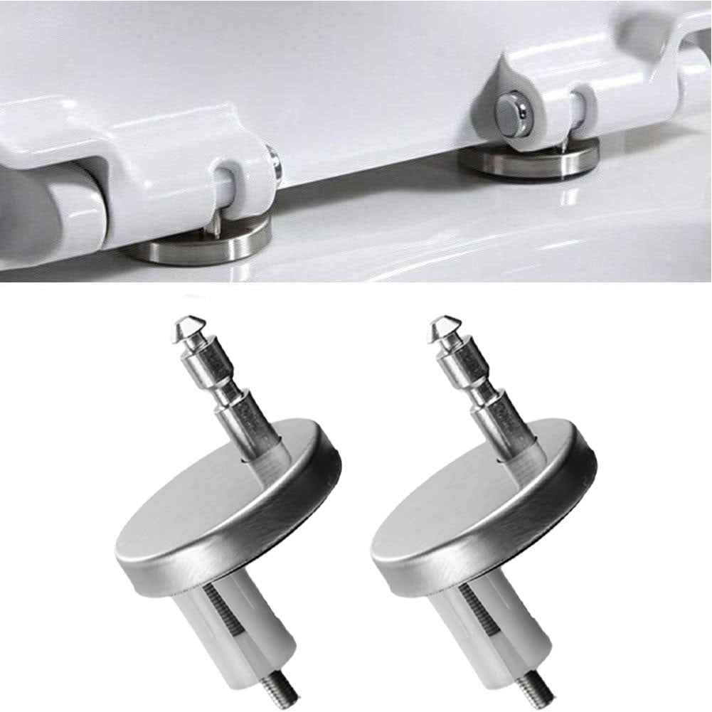 2Pcs Toilet Lid Top Fixing Hinge Stainless Steel Universal-Toilet Seat ...