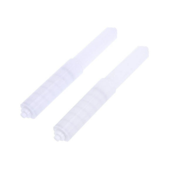 2Pcs Toilet Paper Roller Fit-All Style Plastic-Spring Loaded White Toilet Paper Roller Bathroom Paper Holder Replacement