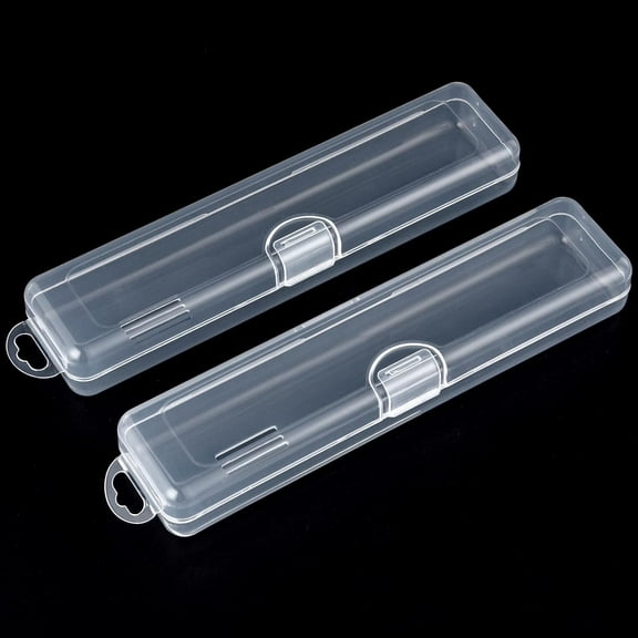 2Pcs Tongue Scraper Travel Case,Transparent Portable, Dust-proof Toothbrush ,Toothpaste Cases for Daily and Travel Use,