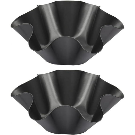 2Pcs Tortilla Pan - Non-Stick Carbon Steel Taco Salad Bowl Fruit Dessert Salad Bowl Dish Tableware Tortilla Shell Pans，6inch /8inch
