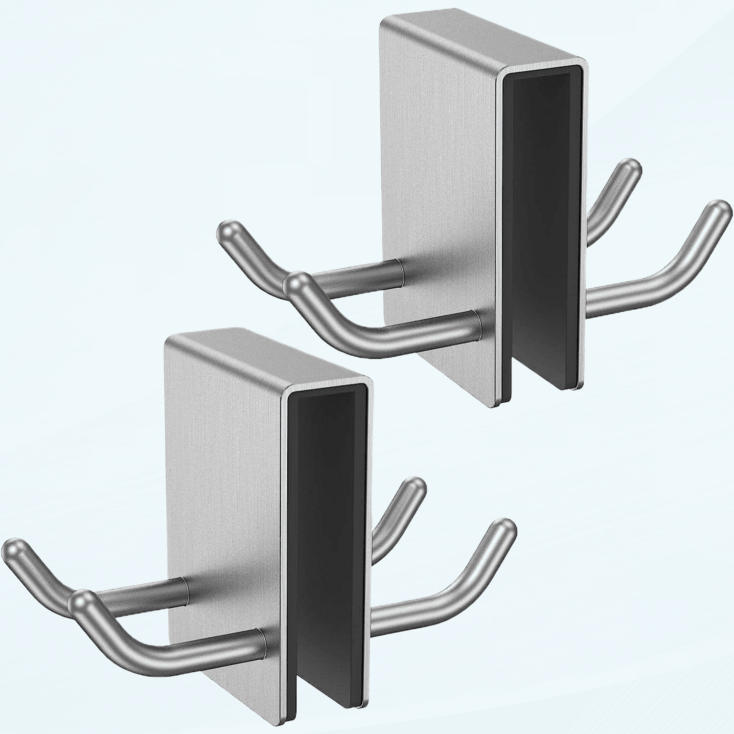 2Pcs Towel Hooks Over Shower Door Doublesided Shower Glass Hook