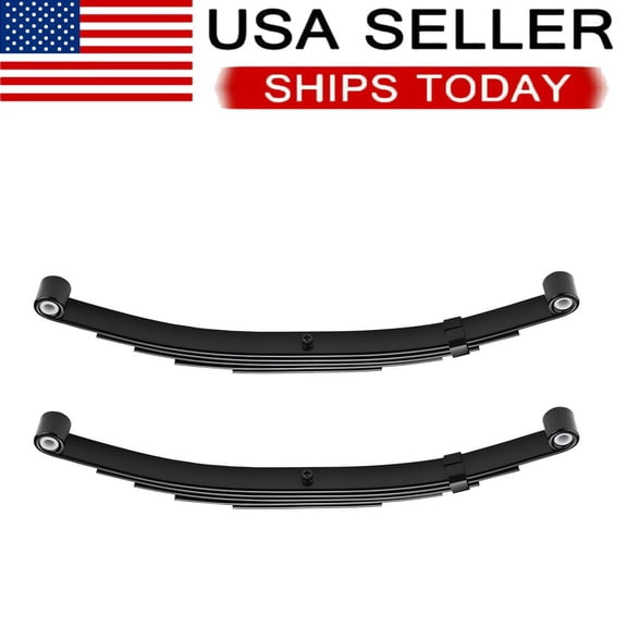 2Pcs Trailer Leaf Spring 4 Leaf Double Eye 1750lbs Cap for 3500lbs Axle PR4B
