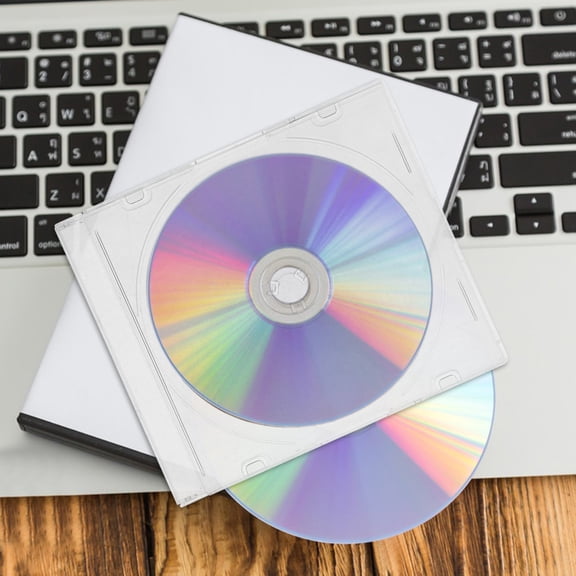 2Pcs Transparent Acrylic Dvd Holders Portable Lightweight Reusable Storage Boxes for Cds