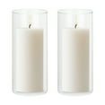 thumbnail image 1 of 2Pcs Transparent Glass Candle Holder Tube Shade (H:5.9" OD:2.6"), 1 of 6