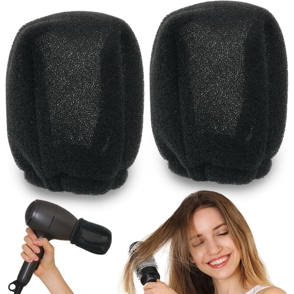 2Pcs Travel Hair Diffuser for Hair Dryer - Compact and Portable (5.12x3.15) Travel Hair Dryer Diffuser Sock Made of Soft, Heat-Resistant and Flexible Foam, Tear-Resistant and Reusable