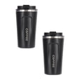 thumbnail image 1 of 2Pcs Travel Mug Insulated Coffee Cup With Leakproof Lid Vacuum Insulation Stainless Steel For Hot And Cold Water Coffee And Tea 510Ml Glass&Bottle, 1 of 7