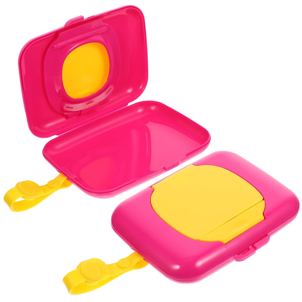 2Pcs Travel Wipes Dispenser Travel Wipes Case Wet Tissue Case Wipes