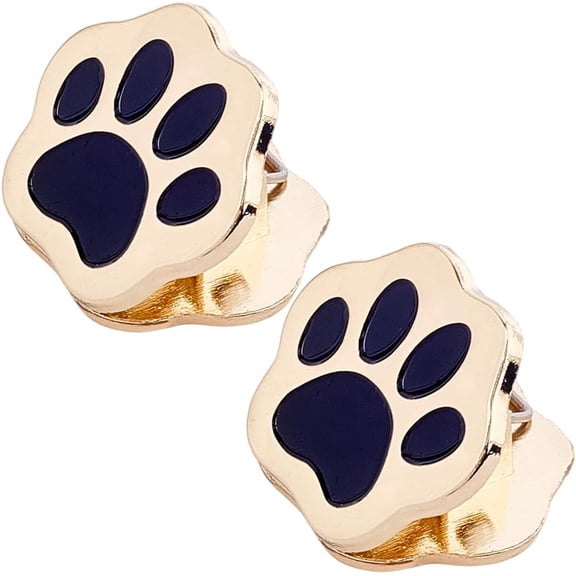2Pcs Travelers Notebook Clip Journal Binder Clips Gold Metal Paw Print Vintage Retro Alloy Midori Decorative Page Holders Accessories