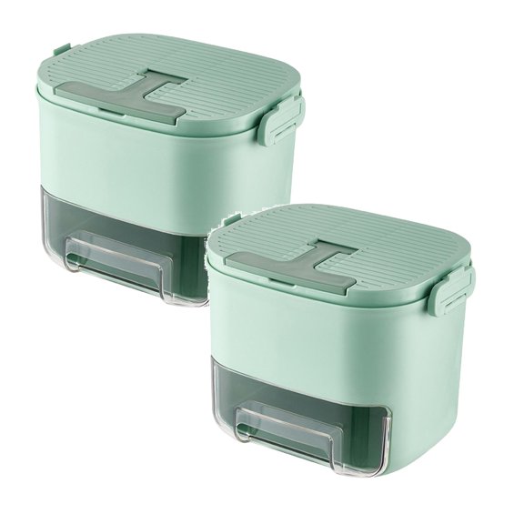 2Pcs Tray With Lid And Ice Storage 52 Ice Cubes And Release Ice Drawer Style Portable Ice Maker With PET+PP Container For Home Camping Ice Cube Mold