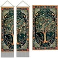 thumbnail image 1 of 2Pcs Tree of Life Tapestry Tree and Bird Long Vertical Tapestry Wall Hanging Tree of Life Tassel Wall Tapestry Mystic Aesthetic Tapestry for Bedroom and Living Room(45.7x13 Inch), 1 of 7