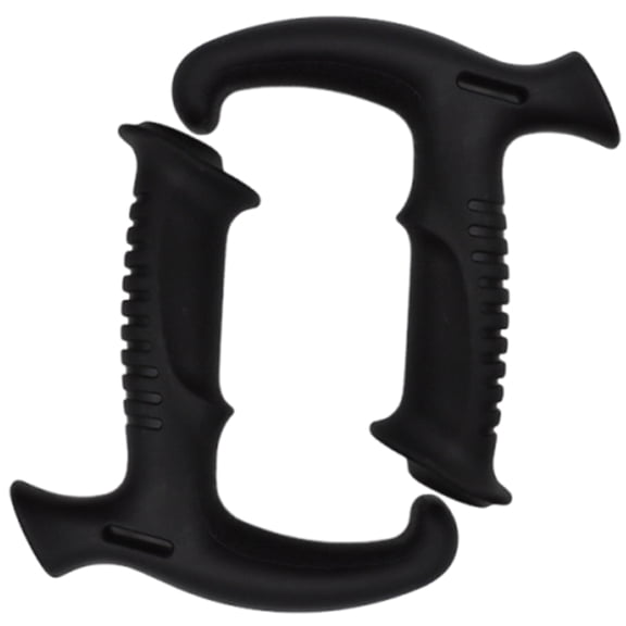 2Pcs Trekking Rod Handle Adapters Straight/Bent Handle Climbing Stick Head Walking Cane Grip for Outdoor Climbing Hiking