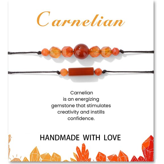 2Pcs Triple Protection Empath Energy Protection Bracelets Black Obsidian and Tiger Eye Carnelian Amethyst Natural Stone Jewelry for Women Men Gifts for Him Her