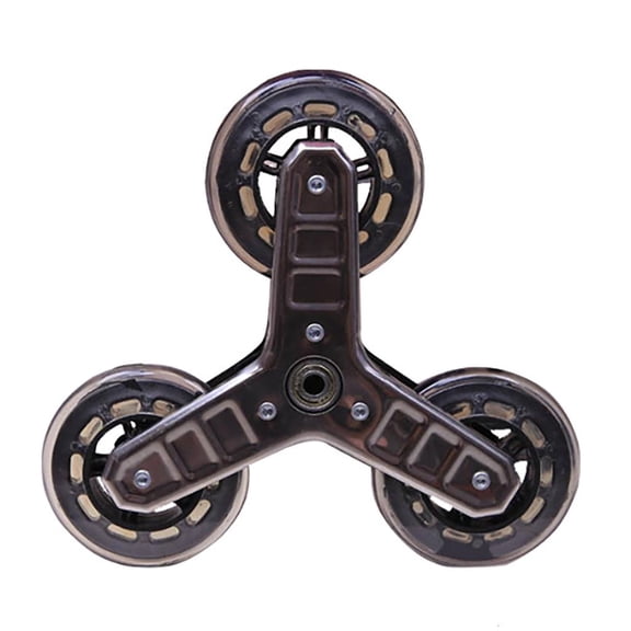 2Pcs Trolley Casters Foldable Shopping Cart Wheel Stair Climbing Triangular Wheel Sliding Rollers Replacement Casters