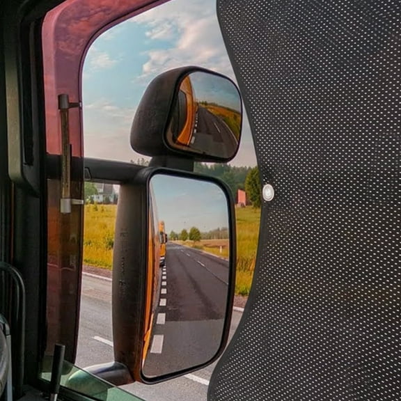 2Pcs Trucks Side Window Shades Semi Truck Window Sunshades with Suction Cup Polyester Mesh Truck Window Shades Sunlight Protection Truck Window Shades for RV and Semi Truck