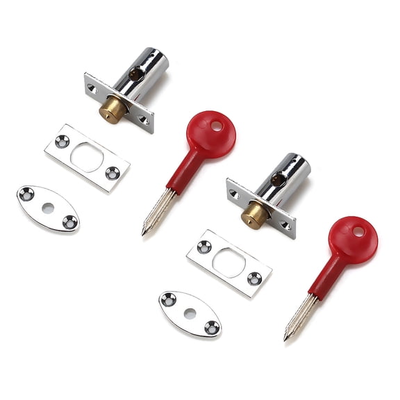 2Pcs Tube Well Lock Mortice Door Bolts with Star Key Pipe Tube Well Invisible Lock for Hotel Factory Door