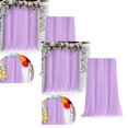 thumbnail image 1 of 2Pcs Tulle Backdrop Curtains for Wedding Decor - Sheer Voile Fabric Drapes for Photo Background, Baby Shower, Birthday Party, and Bridal Ceremony Decorations (Purple,63.0x118.1"), 1 of 7