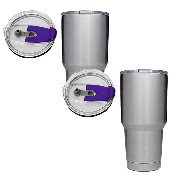 2Pcs Tumbler Replacement Lids Spill Proof And Splash Lid For Straw Tumbler lid (Without Straw)