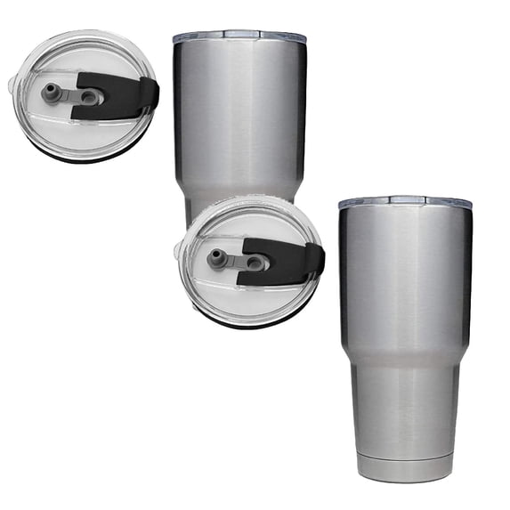2Pcs Tumbler Replacement Lids Spill Proof and Splash Lid for Straw Tumbler Lid (Without Straw) Happy 2026!
