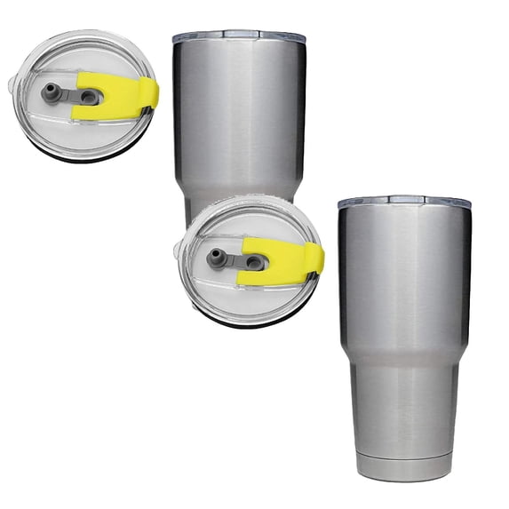 2Pcs Tumbler Replacement Lids Spill Proof and Splash Lid for Straw Tumbler Lid (Without Straw) Home Decor Happy 2026!
