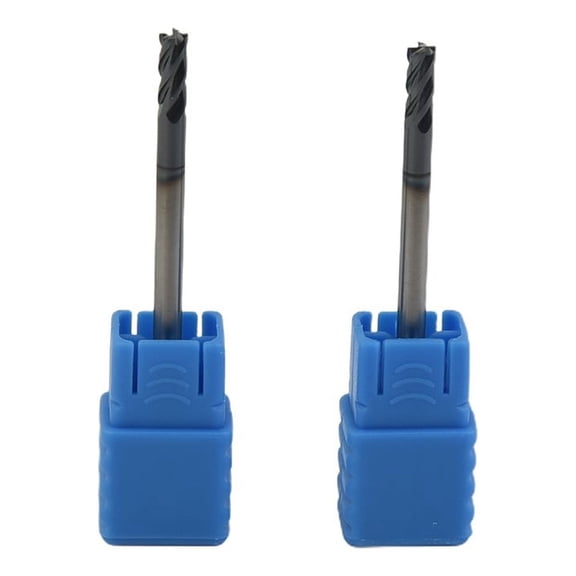 2Pcs Tungsten Carbide Hrc45 4 Flutes End Mill 300Cmm Shank Milling Cutter Tool Set