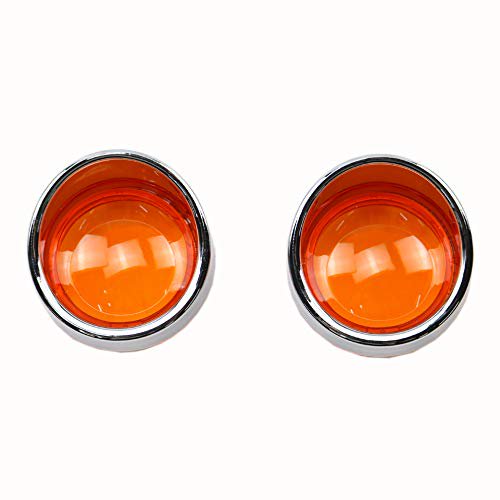 2Pcs Turn Signals Light Lens Cover For Harley Dyna FXDL Super Glide Fatboy Bulb Bullet Style