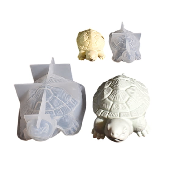 2Pcs Turtles Figurine Molds Silicone Materials Ensures Easy Demolding for Creative Homes and Gift Designs