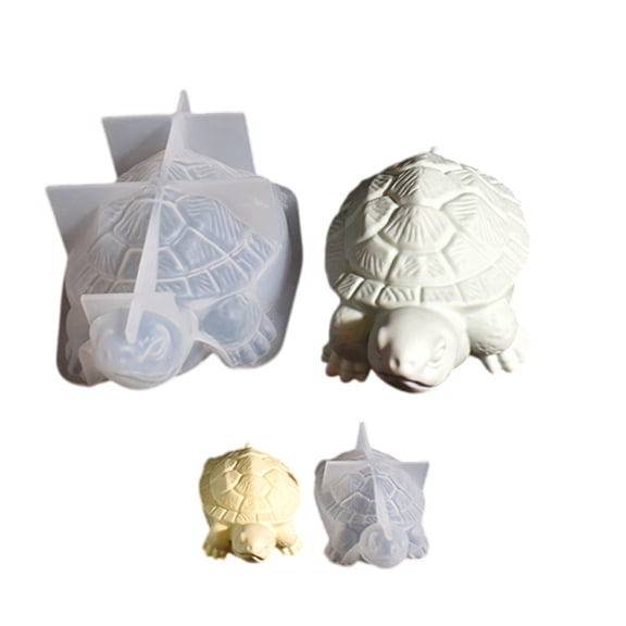2Pcs Turtles Figurine Premium Silicone Materials Ensures Easy Demolding for Creative Homes and Designs
