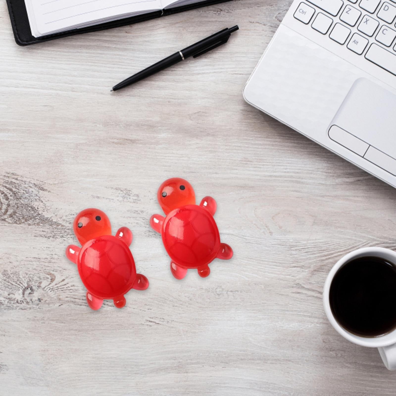 2Pcs Turtles Tiny Resin Figurines To Hide Animals Sea Turtle For Garden