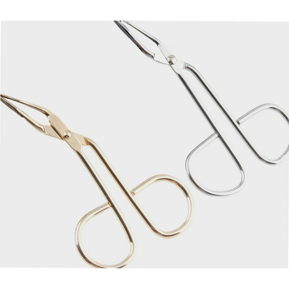 2Pcs Tweezers for Facial Hair Women,Nose Hair Clip Eyebrow Tweezers Professional Scissor Handle Slant Tip Tweezer Flat Tip Hair Plucker Pliers Beauty Tools for Facial Hair Women Men (Gold+Silver)