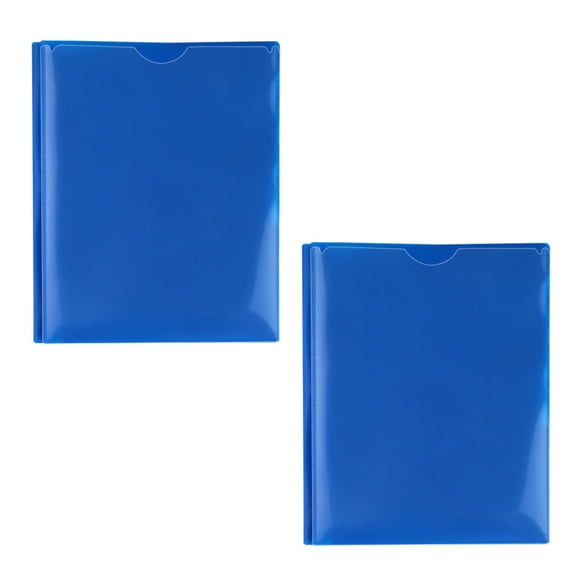 2Pcs Two Pockets File Bag with Prongs Fasteners Water Resistant Letter Size Document Organiser with Clear Front Pocket