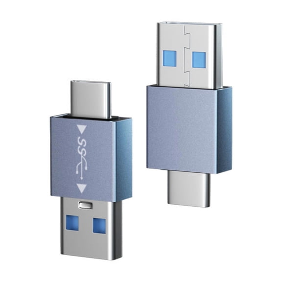 2Pcs Type C Male to USB 3.1 Male Adapter Power Charging Converter for Fast Speed Data Transfer and Quick Charging