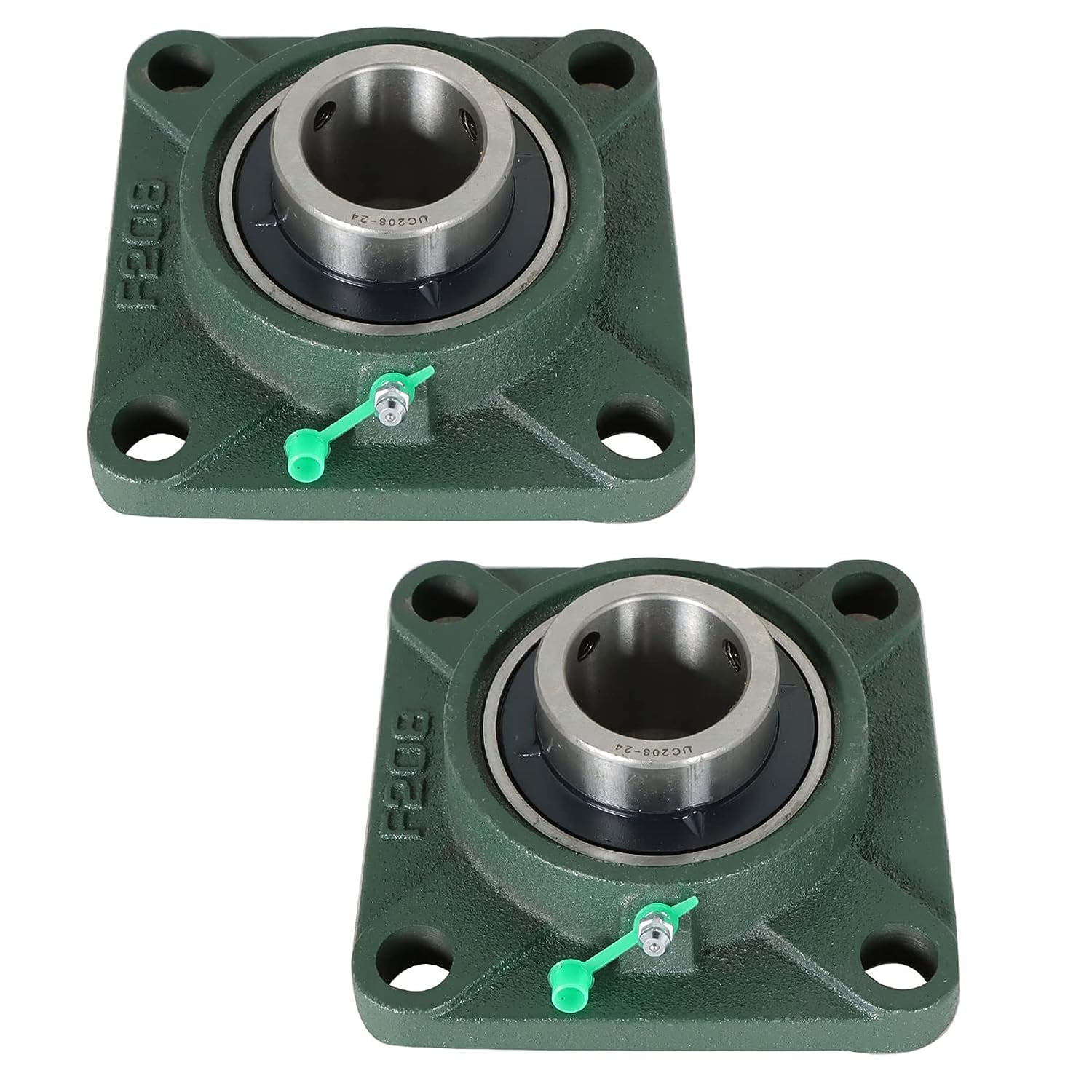 2Pcs UCF20824 Pillow Block Bearings 11/2 Inch Bore Square Flange Mounted Pillow Block Bearing