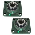 thumbnail image 1 of 2Pcs UCF208-24 Pillow Block Bearings 1-1/2 Inch Bore Square Flange Mounted Pillow Block Bearing 4 Bolt, Self Alignment, 1 of 6