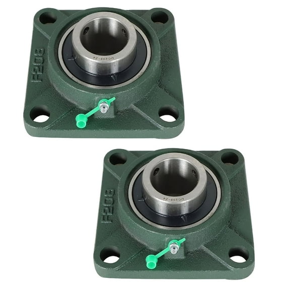2Pcs UCF208-24 Pillow Block Bearings 1-1/2 Inch Bore Square Flange Mounted Pillow Block Bearing 4 Bolt, Self Alignment