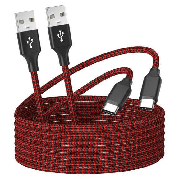 2Pcs USB C Cable, Type C Charging Cable Refer to Samsung Galaxy Tab A7 10.4", Tab A7 Lite 8.7", Tab A 10.1”(2019) 10.5”(2018), Tab S7 S6 S5e S4 S3 9.7” Tablet, Galaxy S10 S9, Note 10 9 Phone, Red
