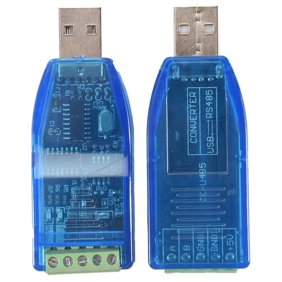 2Pcs USB to RS485 Converter Isolate Module Upgrade Industrial ESD Protection CH340E Standard -485 Connector Board,2 * USB to RS485 Communication Module,blue