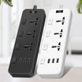 thumbnail image 1 of 2Pcs USB Smart Socket, Kadlawus USB Charging Power Strip, Smart Surge Protector with 3 USB Ports, 6 AC Outlets, 2 Meters Cord, Overload Protection, for Home Office, Dorm Room, Travel, 1 of 8