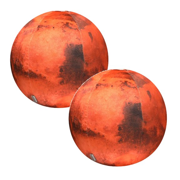 2Pcs Ultra Ealistic Earth Round Pillow 3D Planet Moon Earth the Sun Decoration Earth Pattern Pillow Round Throw Pillow Props Pillow Moon Stocking Stuffers for Adults Valentine'S Gifts Pillow Case