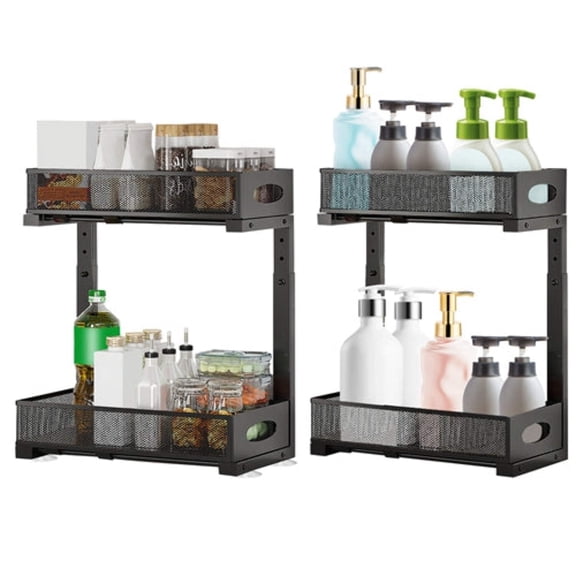 2Pcs Under Sink Organizer