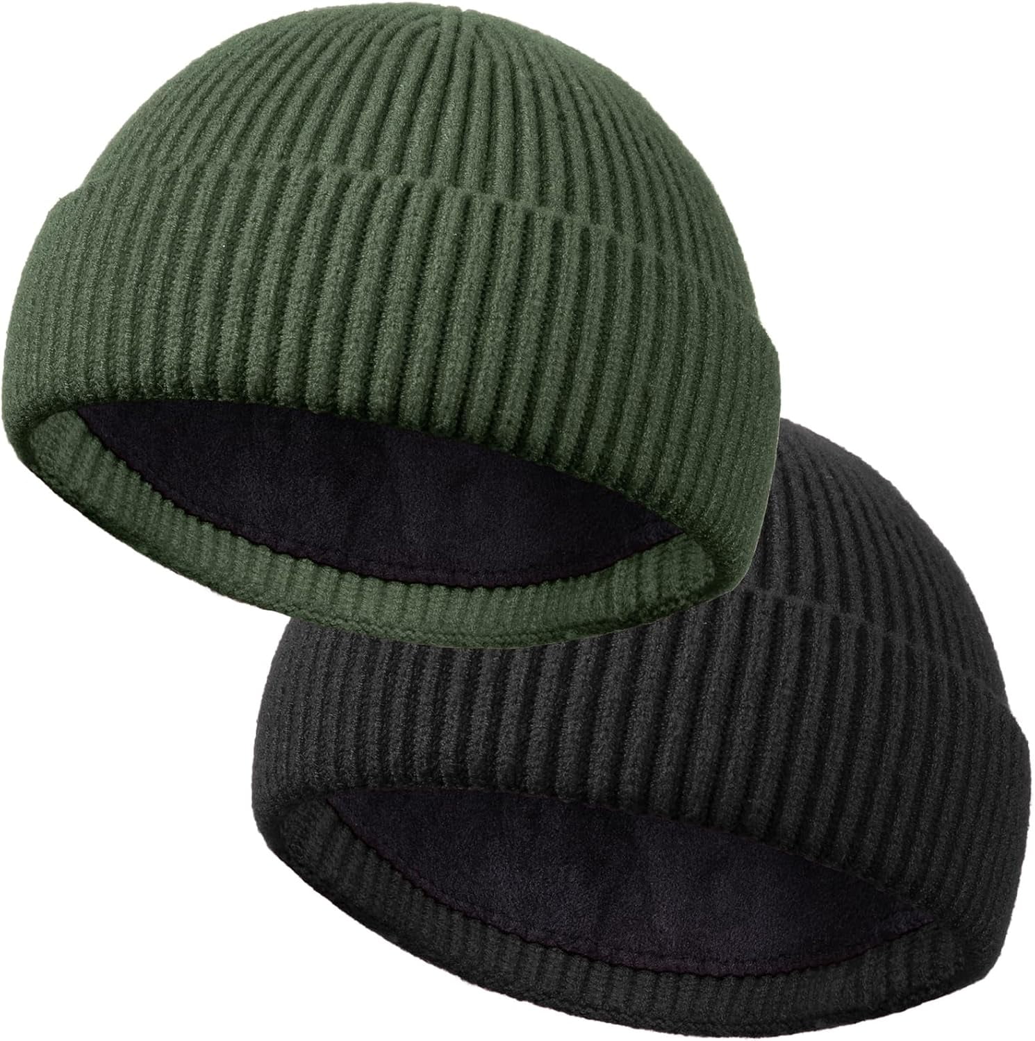 Merino Wool Beanie Heniwo Wool Fisherman Beanie - Fleece 
