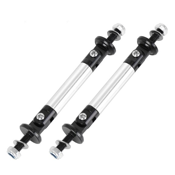 2Pcs Universal Adjustable Front Bumper Lip Splitter Support Rod Silver Tone for Car