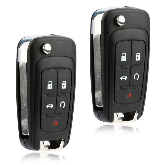 2Pcs Universal Black Remote Key Fob for Chevrolet and Buick Models, 2-Pack with CR2032 Battery