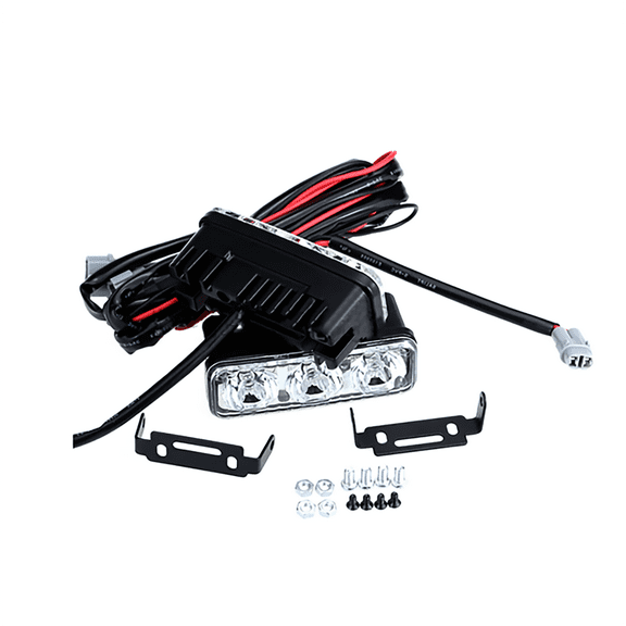 2Pcs Universal Car Daytime Running Light 3 LED White DRL Amber Turn Signal Front Fog Lamp Easy Installation