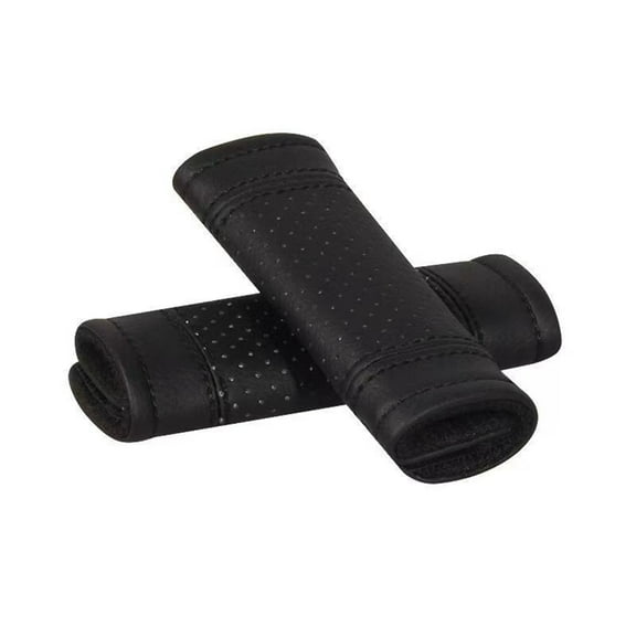 2Pcs Universal Car Roof Handle Cover Non-slip PU Leather Door Handle Protective Case Auto Interior Accessories Black