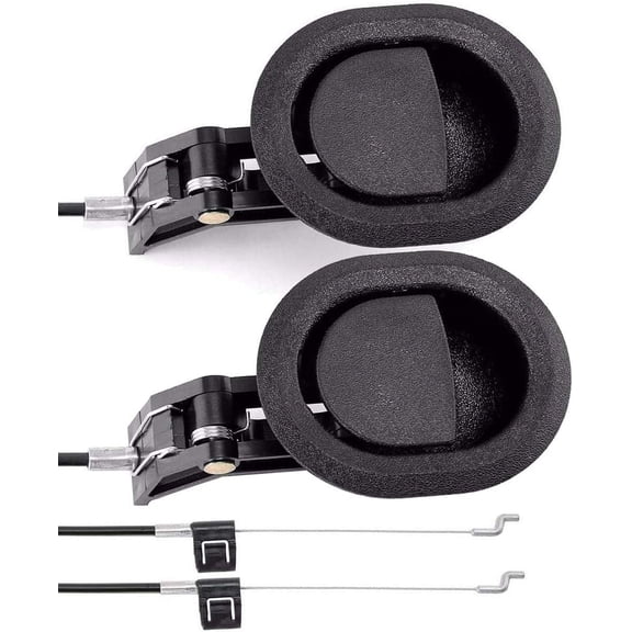 2Pcs Universal Couch Recliner Release Pull Handle 3" by 3.5" Replacement Parts with Cable, Fits Ashley Lazy Boy and Most Recliner Sofa Brands, Exposed Cable Length 4.9"