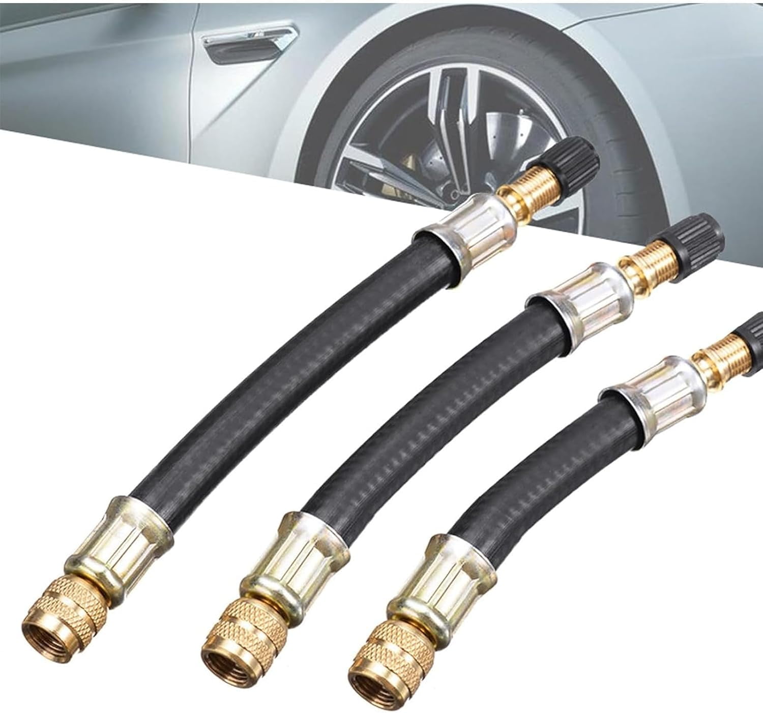 Riceel Ventilverlängerung - Flexibler Schlauch Für Auto, Fahrrad & Motorrad